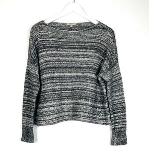 Madewell knit mohair yak wool marl cropped drop hem sleeve sweater size M medium
